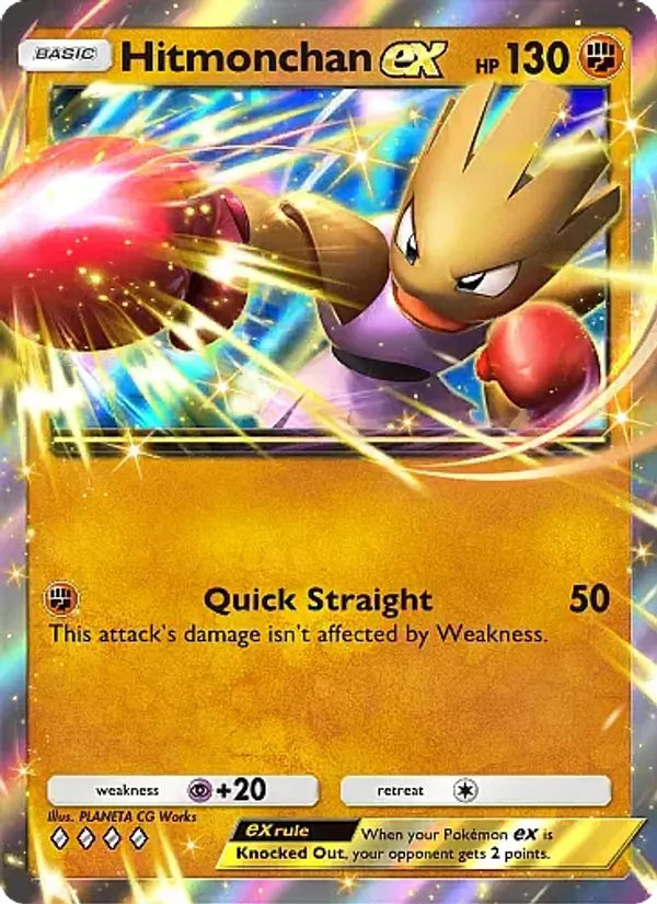 Hitmonchan ex — Mega Rising #124 (Pokémon TCG card)