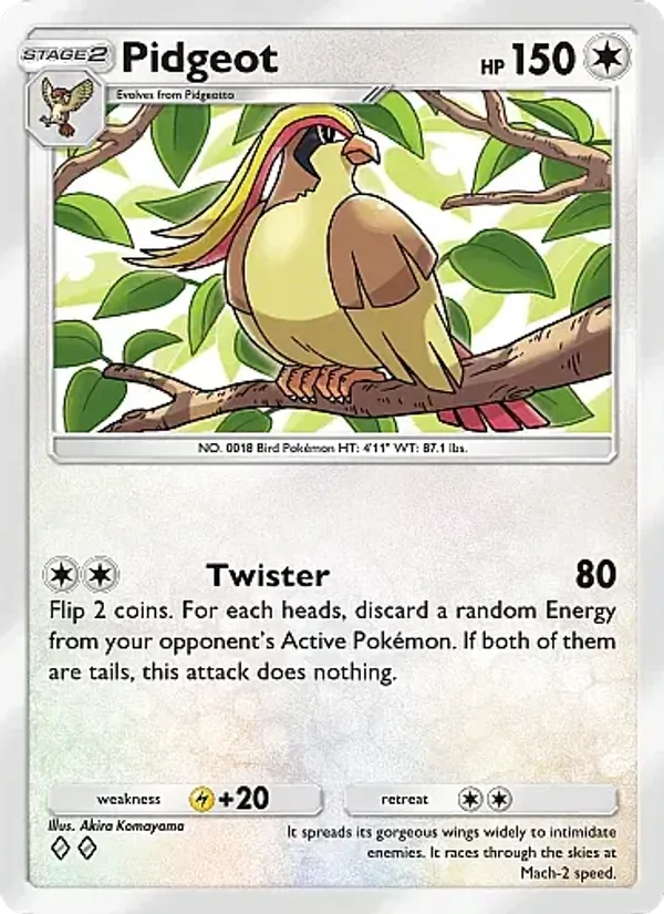 Pidgeot — Mega Rising #182 (Pokémon TCG card)