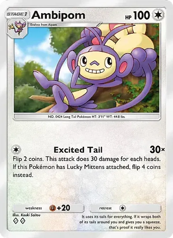 Ambipom — Mega Rising #186 (Pokémon TCG card)