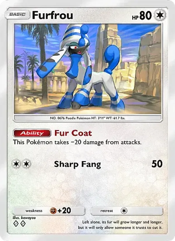 Furfrou — Mega Rising #208 (Pokémon TCG card)