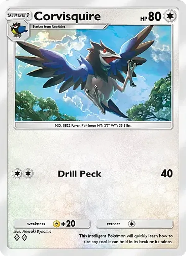 Corvisquire — Mega Rising #210 (Pokémon TCG card)