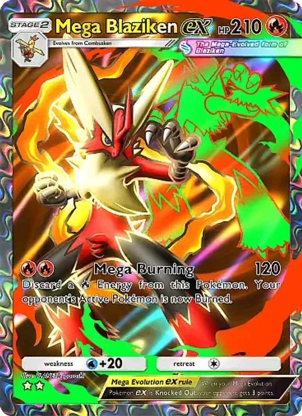 Mega Blaziken ex — Mega Rising #254 (Pokémon TCG card)