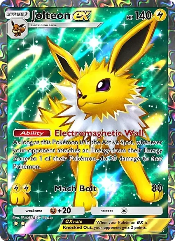 Jolteon ex — Mega Rising #257 (Pokémon TCG card)
