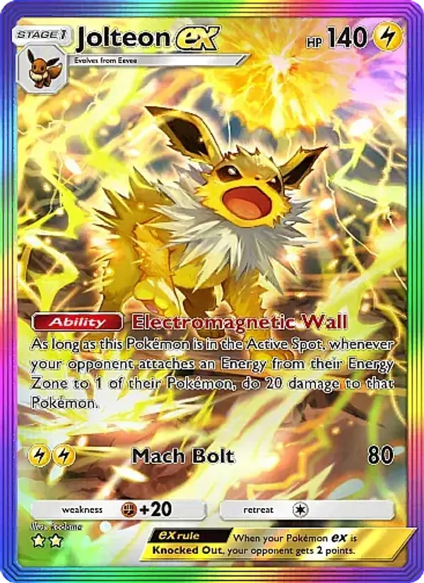 Jolteon ex — Mega Rising #276 (Pokémon TCG card)