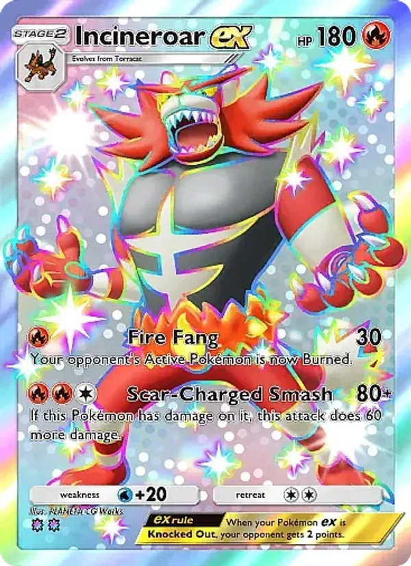 Incineroar ex — Mega Rising #318 (Pokémon TCG card)