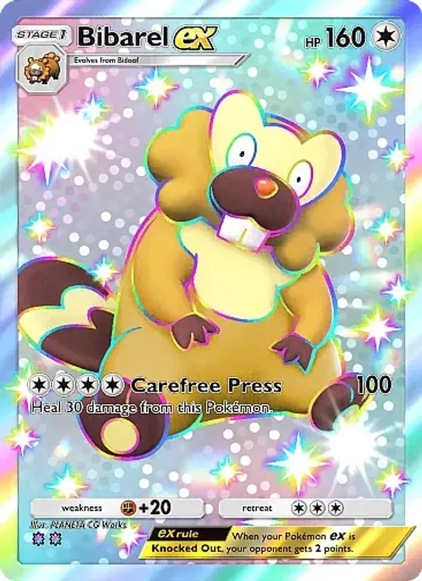 Bibarel ex — Mega Rising #327 (Pokémon TCG card)