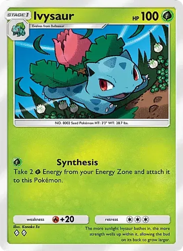 Ivysaur — Crimson Blaze #002 (Pokémon TCG card)