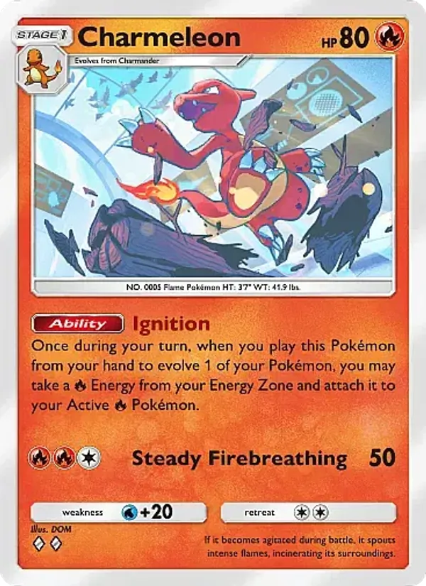 Charmeleon — Crimson Blaze #012 (Pokémon TCG card)
