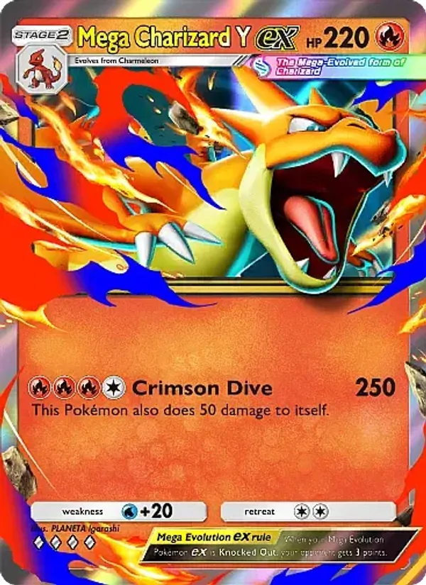 Mega Charizard Y ex — Crimson Blaze #014 (Pokémon TCG card)