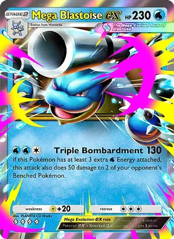 Mega Blastoise ex — Crimson Blaze #020 (Pokémon TCG card)
