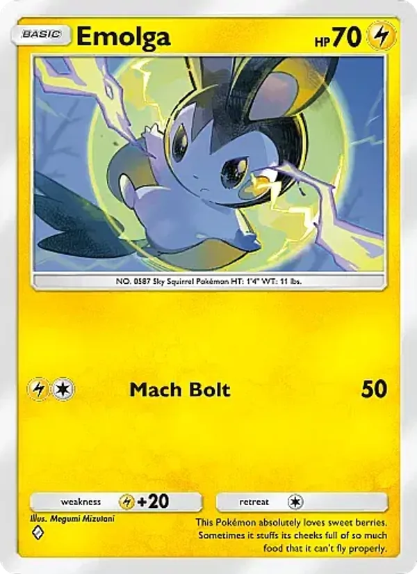 Emolga — Crimson Blaze #027 (Pokémon TCG card)