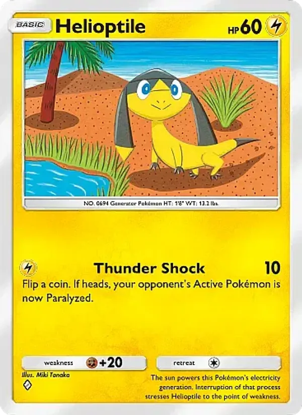 Helioptile — Crimson Blaze #028 (Pokémon TCG card)