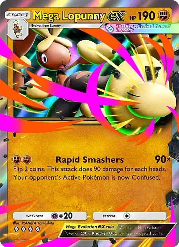Mega Lopunny ex — Crimson Blaze #042 (Pokémon TCG card)
