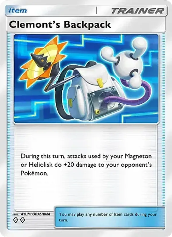 Clemont's Backpack — Crimson Blaze #066 (Pokémon TCG card)
