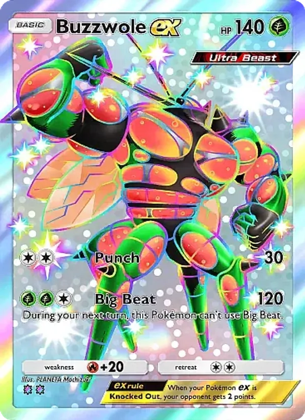 Buzzwole ex — Crimson Blaze #098 (Pokémon TCG card)