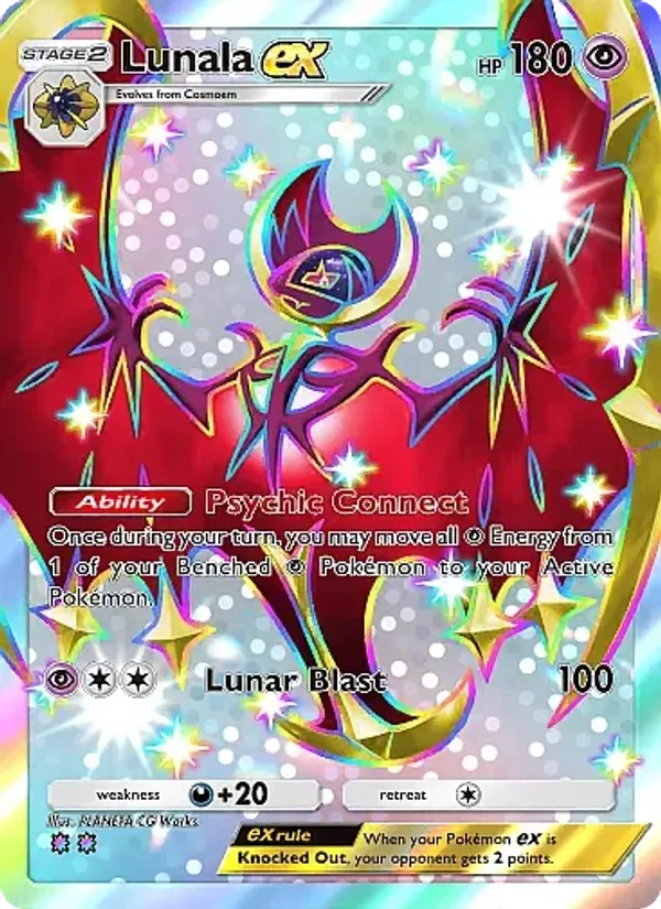 Lunala ex — Crimson Blaze #099 (Pokémon TCG card)