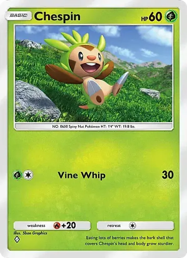 Chespin — Fantastical Parade #008 (Pokémon TCG card)