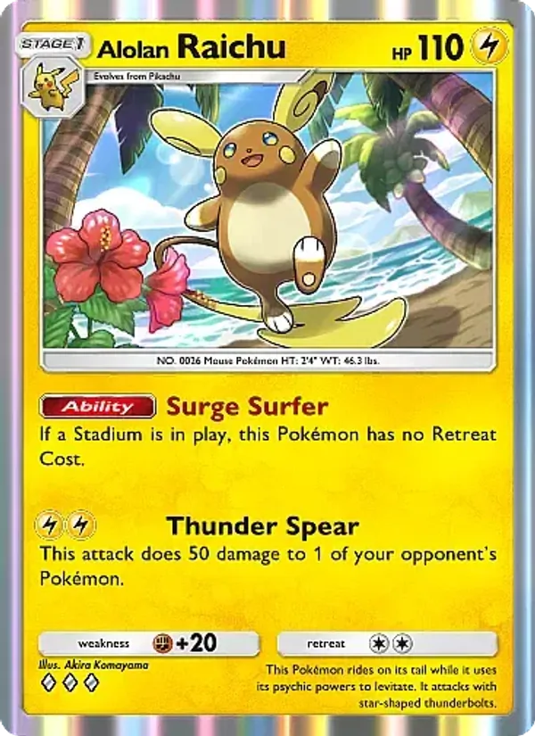 Alolan Raichu — Fantastical Parade #050 (Pokémon TCG card)