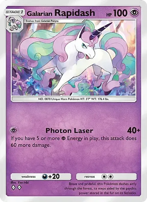 Galarian Rapidash — Fantastical Parade #059 (Pokémon TCG card)
