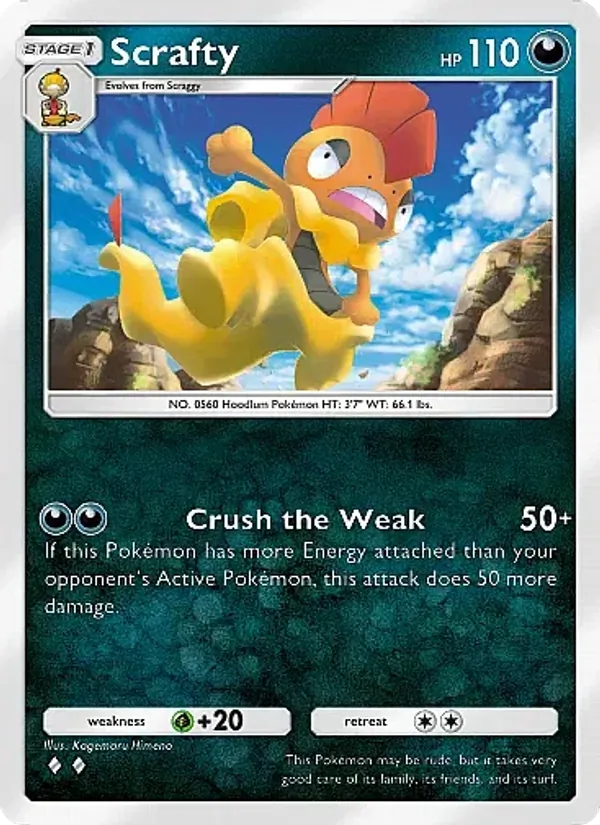 Scrafty — Fantastical Parade #107 (Pokémon TCG card)
