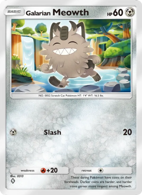 Galarian Meowth — Fantastical Parade #110 (Pokémon TCG card)