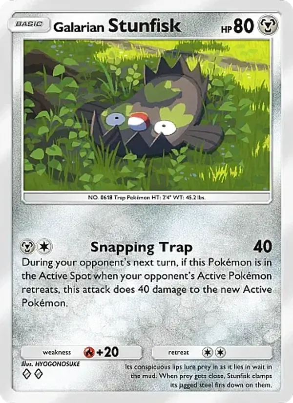Galarian Stunfisk — Fantastical Parade #117 (Pokémon TCG card)