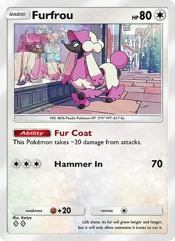 Furfrou — Fantastical Parade #141 (Pokémon TCG card)