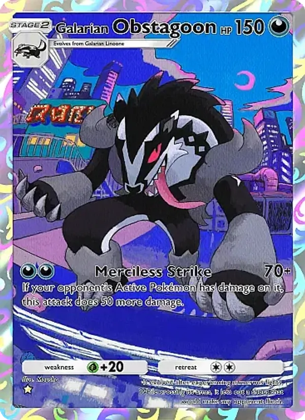 Galarian Obstagoon — Fantastical Parade #176 (Pokémon TCG card)