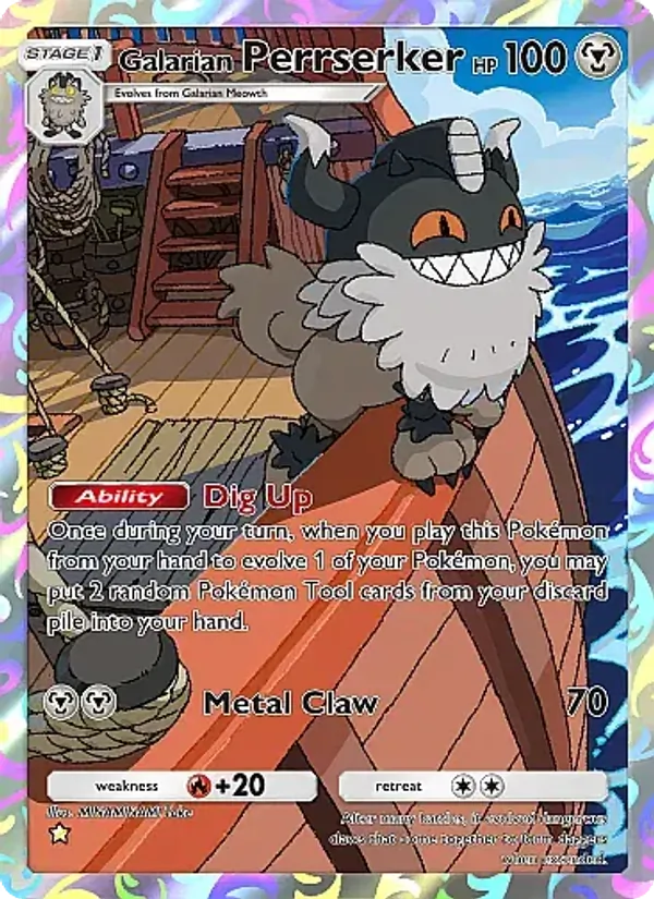 Galarian Perrserker — Fantastical Parade #177 (Pokémon TCG card)