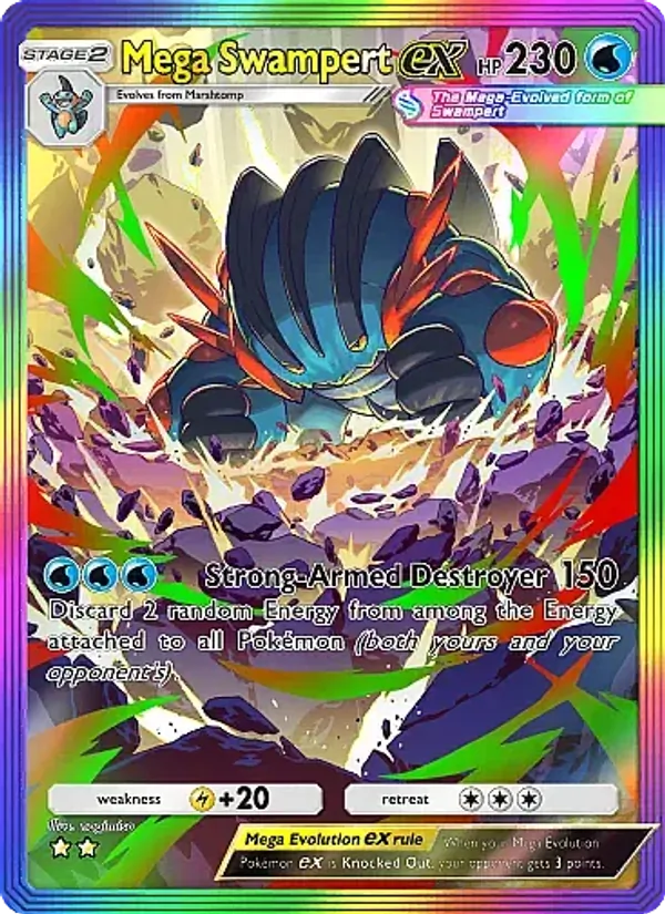 Mega Swampert ex — Fantastical Parade #197 (Pokémon TCG card)