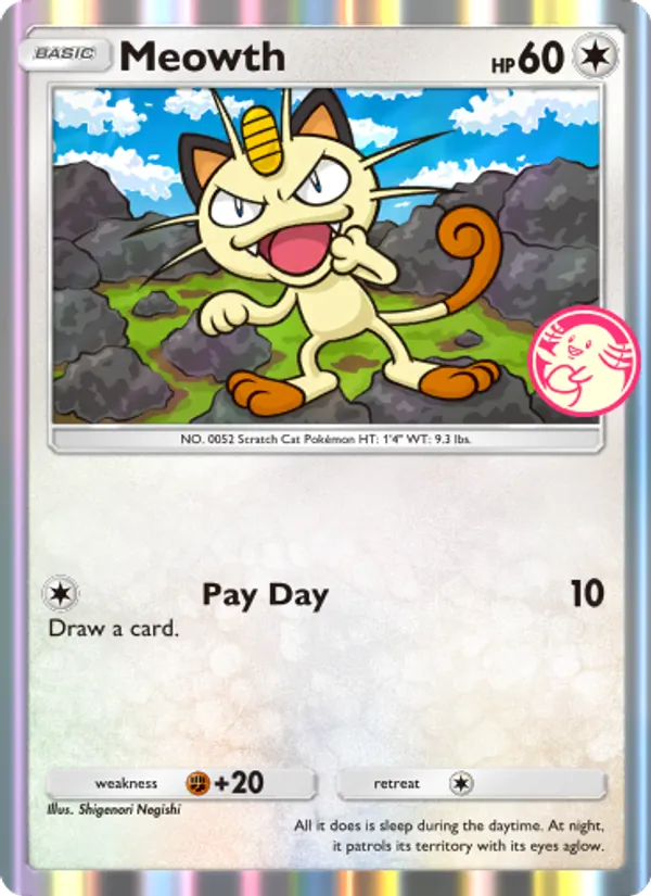 Meowth — Promos-A #012 (Pokémon TCG card)