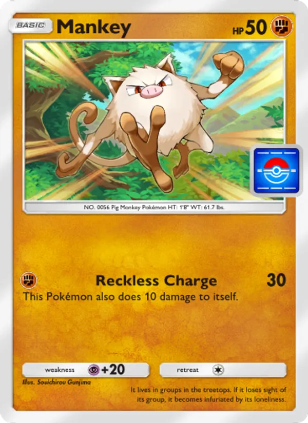 Mankey — Promos-A #017 (Pokémon TCG card)