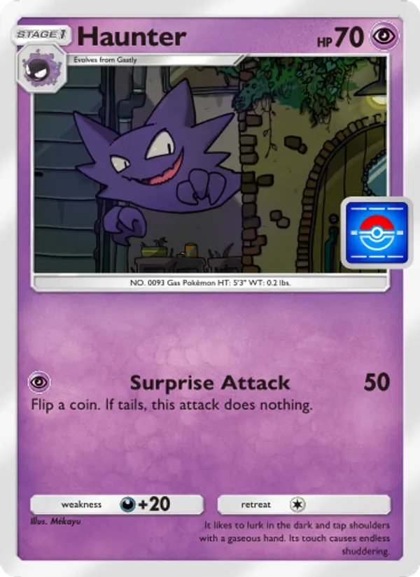 Haunter — Promos-A #020 (Pokémon TCG card)