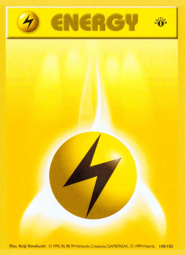 Lightning Energy — Base Set #100 (Pokémon TCG card)