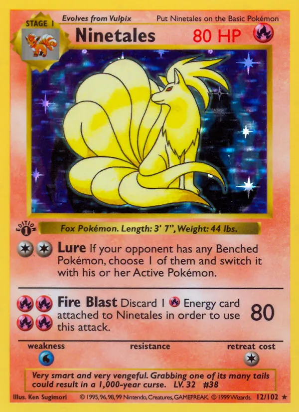 Ninetales — Base Set #12 (Pokémon TCG card)