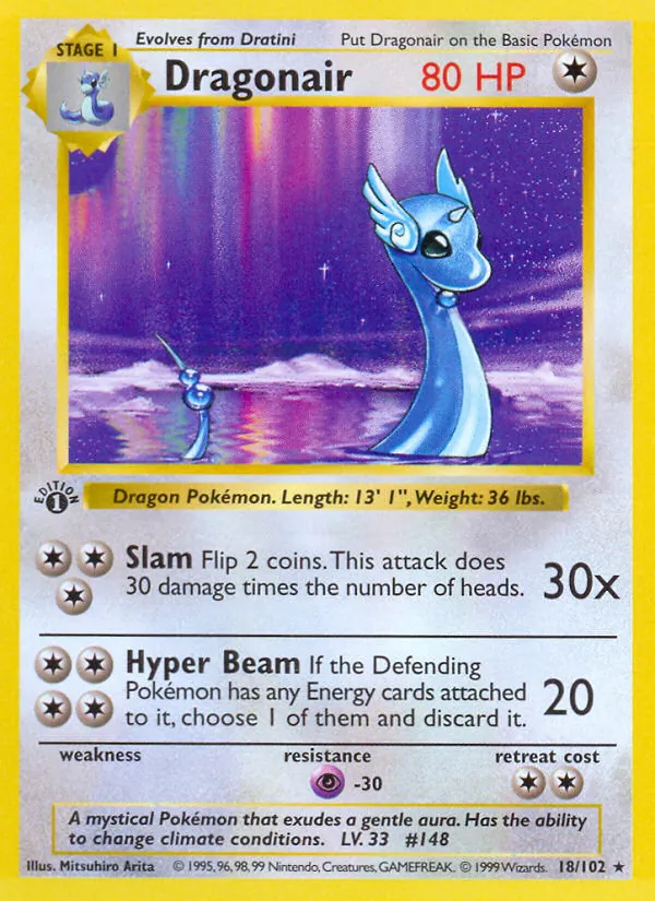 Dragonair — Base Set #18 (Pokémon TCG card)