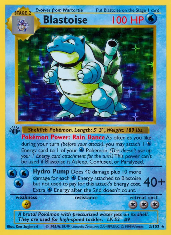 Blastoise — Base Set #2 (Pokémon TCG card)