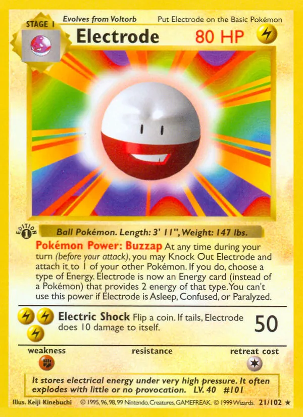 Electrode — Base Set #21 (Pokémon TCG card)