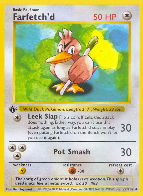 Farfetch'd — Base Set #27 (Pokémon TCG card)