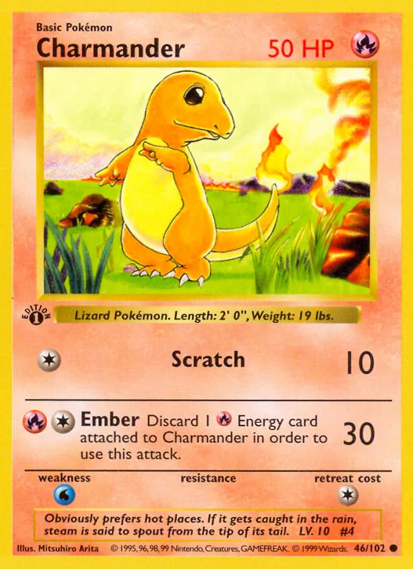 Charmander — Base Set #46 (Pokémon TCG card)