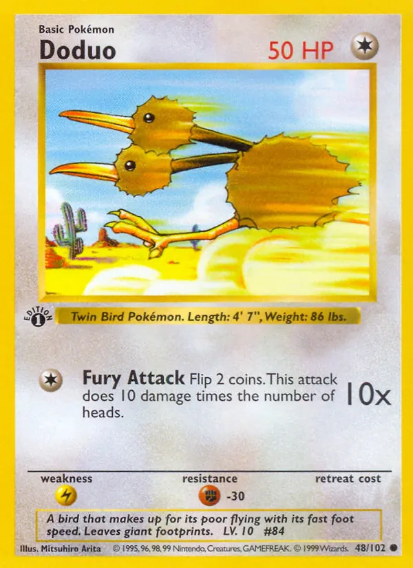 Doduo — Base Set #48 (Pokémon TCG card)