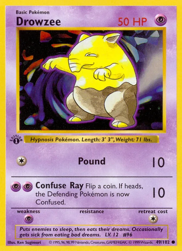 Drowzee — Base Set #49 (Pokémon TCG card)