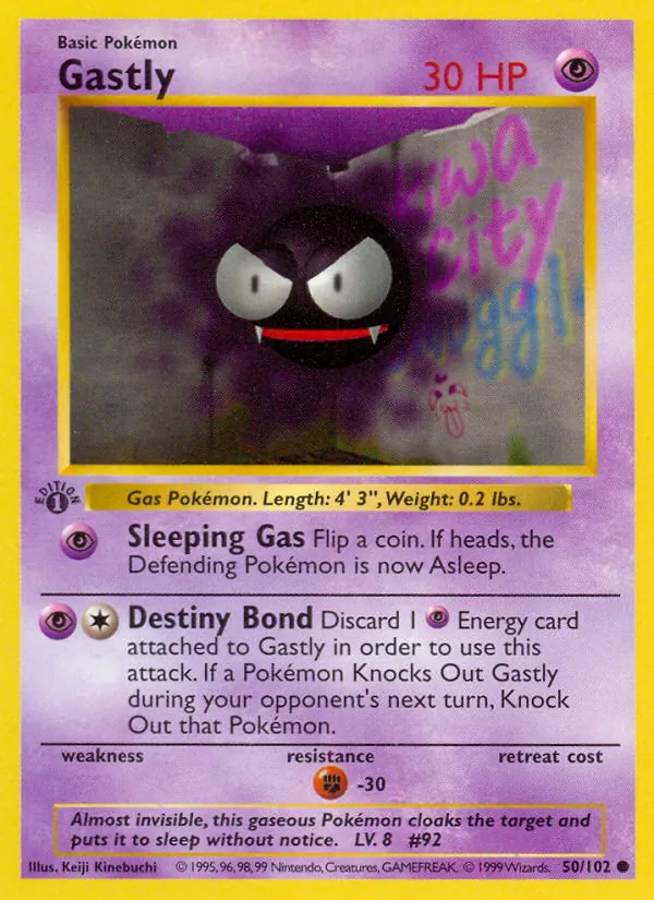 Gastly — Base Set #50 (Pokémon TCG card)