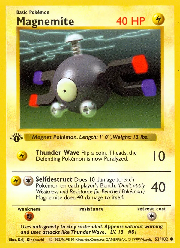 Magnemite — Base Set #53 (Pokémon TCG card)