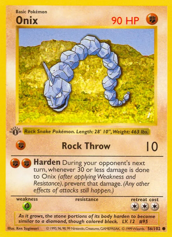 Onix — Base Set #56 (Pokémon TCG card)