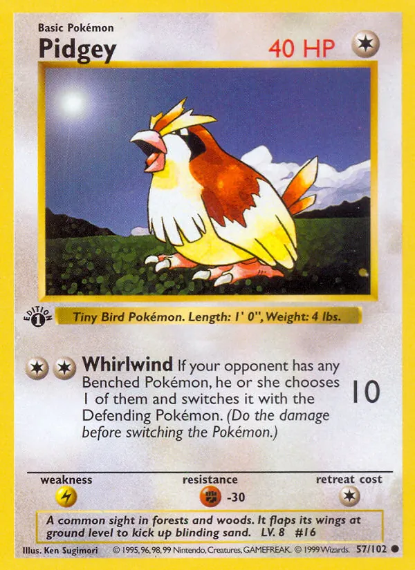 Pidgey — Base Set #57 (Pokémon TCG card)