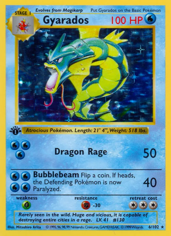 Gyarados — Base Set #6 (Pokémon TCG card)