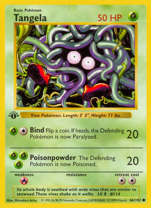 Tangela — Base Set #66 (Pokémon TCG card)