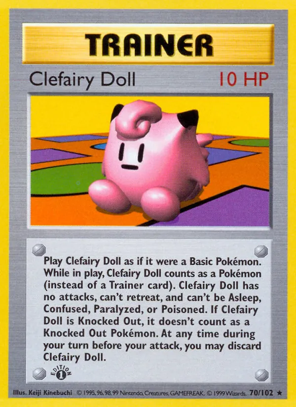 Clefairy Doll — Base Set #70 (Pokémon TCG card)