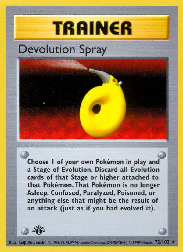 Devolution Spray — Base Set #72 (Pokémon TCG card)
